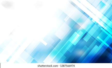 Blue and White Lines Stripes and Shapes Background Vector