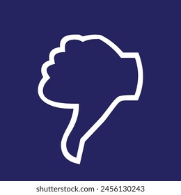 a blue and white logo with a white line that says