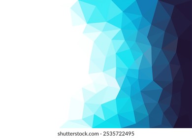 Fondo Abstractas bajo polivinílico azul y blanco. Fondo de Formas de triángulo de polietileno bajo blanco azul. Plantilla de Espacio para texto de presentación empresarial.