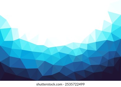 Fondo Abstractas bajo polivinílico azul y blanco. Fondo de Formas de triángulo de polietileno bajo blanco azul. Plantilla de Espacio para texto de presentación empresarial.