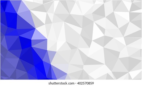 Blue white low poly background