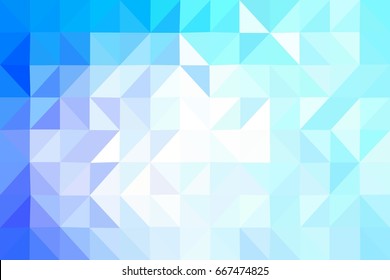 Blue white low poly background vector