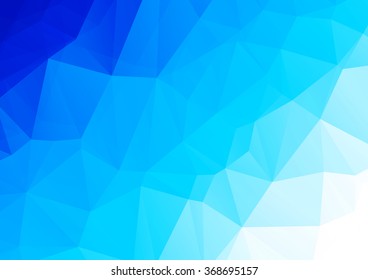 Blue white Low polygon pattern background, Creative design for business publishing, Illustration vector EPS10