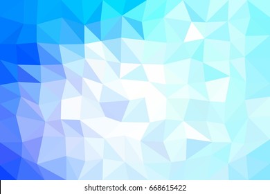 Blue white low polygonal background