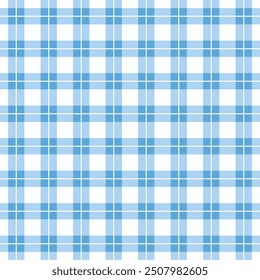 Blue and White Lumberjack Plaid Seamless Pattern vector illustration