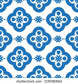 Blauer und weißer Luxus Vektor nahtloses Muster. Ornament, Traditionelle, ethnische, arabische, türkische, indische Motive. Ideal für Gewebe und Textilien, Tapeten, Verpackungsdesign oder jede erwünschte Idee. 