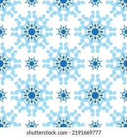 Patrón transparente vectorial de lujo azul y blanco. Ornamento, Tradicional, Étnico, Árabe, Turco, Indio. Ideal para tejidos y textiles, papel pintado, diseño de embalaje o cualquier idea deseada. 