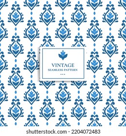 Patrón transparente vectorial de lujo azul y blanco. Ornamento, Tradicional, Étnico, Árabe, Turco, Indio. Ideal para tejidos y textiles, papel pintado, diseño de embalaje o cualquier idea deseada. 