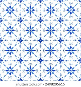 Patrón sin costuras de Vector de lujo azul y blanco. Ornamento, tradicional, étnico, árabe, turco, motivos indios. Ideal para tela y textiles, Fondo de pantalla, diseño de embalaje o cualquier idea deseada.