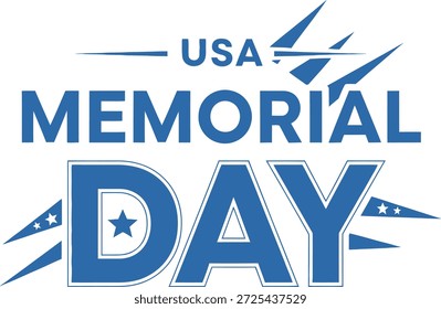 Ein blau-weißes Typografie-Bild zum Gedenktag mit patriotischen Elementen und USA-Text