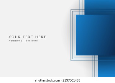 Blue and white minimal background with line abstract geometric futuristic tech background. Modern banner presentation design for business, corporate, wallpaper, flyer, brochure, cover, magazine.