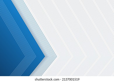 Blue and white minimal background with line abstract geometric futuristic tech background. Modern banner presentation design for business, corporate, wallpaper, flyer, brochure, cover, magazine.