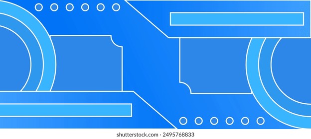 Blue and white minimal geometric shape abstract background
