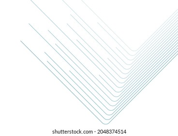 Blauweiße minimale Linien abstrakter futuristischer technischer Hintergrund. Vektorgrafik-Design