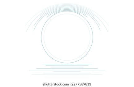 Blauweiße minimale Linien abstrakter futuristischer technischer Hintergrund. Vektorgrafik-Design