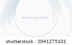 Blue white minimal round lines abstract futuristic tech background. Vector digital art design
