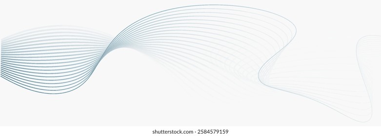 Blue white minimal round lines abstract futuristic tech background. Vector digital art design