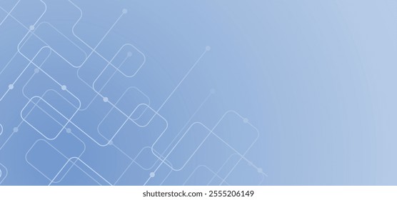 Blue white modern abstract background, Digital technology futuristic internet network connection, cloud cyber information communication, Ai big data science, innovation future tech illustration vector