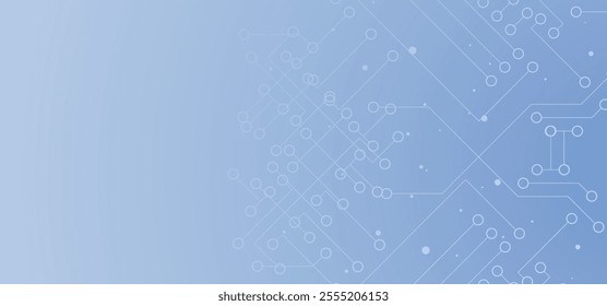 Blue white modern abstract background, Digital technology futuristic internet network connection, cloud cyber information communication, Ai big data science, innovation future tech illustration vector