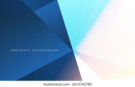 Blue and white modern abstract background. Light presentation backdrop with geometric shapes. Vector illustration