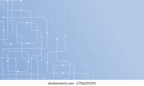Fondo abstracto moderno blanco azul, Tecnología digital conexión de red de Internet futurista, comunicación de información cibernética en la nube, ciencia de grandes datos de IA, innovación futuro Vector de ilustración de tecnología