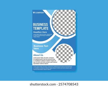 Blue and White Modern Business Flyer Template