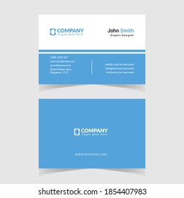 Blue and White modern business, healthcare, Medical card template, Illustration Vector