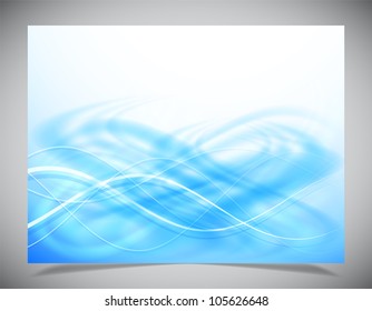 Blue and white modern futuristic background with abstract waves