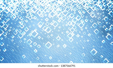 Blue and White Modern Square Abstract Background