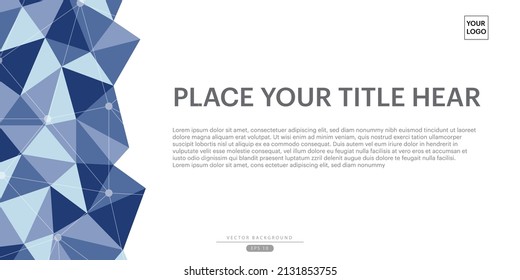 Blue, white  Mosaic Background with Triangle Pattern, Creative Design Vector Templates for business card, backdrops, covers
