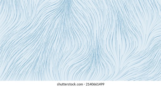 Blue and White Moving, Flowing  Stream of Particles in Curving, Wavy Lines - Digitally Generated  Futuristic Abstract 3D Geometric Background Design, Generative Art in Editable Vector Format