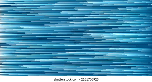 Blue and White Moving, Flowing Stream of Particles in Lines - Digitally Generated Futuristic Abstract 3D Geometric Striped Background Design, Generative Art in Editable Vector Format
