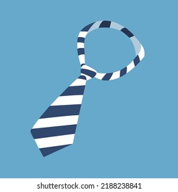 Blue And White Necktie Clip Art Vector