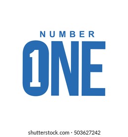 blue and white number one diagonal logo template, vector illustrations isolated on white background. Graphic logo with diagonal logo with three dimensional number one