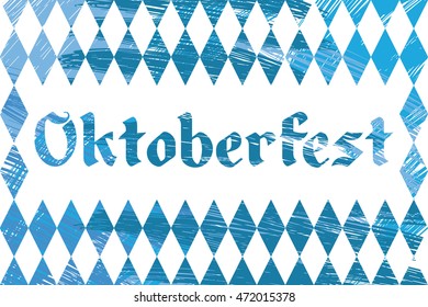 blue and white Oktoberfest banner with text Oktoberfest 2016 (german)