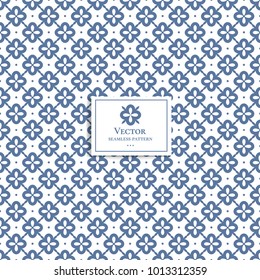 Blue and white ornamental seamless pattern. Vintage, paisley elements. Ornament. Traditional, Ethnic, Turkish, Indian motifs. Great for fabric and textile, wallpaper, packaging or any desired idea