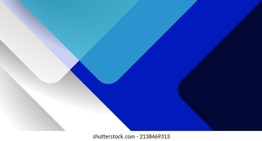 Blue and white overlapping abstract background for corporate concept, template, poster, brochure, website, flyer design. Vector illustration