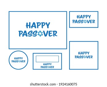 Blue White Passover cards and tags with star of David