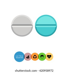 Blue and white pills