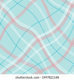 blue white and pink vector chain stripe pattern on blue background