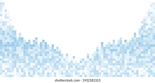 Fondo de píxeles azul y blanco.  Resumen del vector digital Ilustración. Diseño tecnológico moderno. Papel tapiz de alta tecnología.