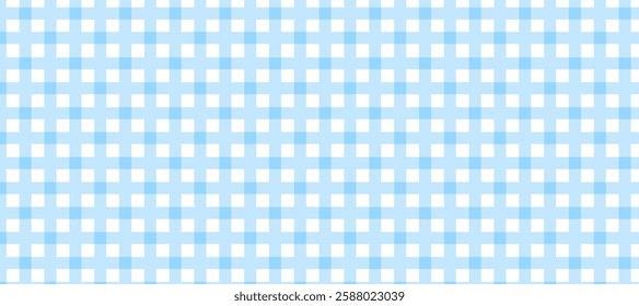 Blue and white plaid geometric pattern vector illustration