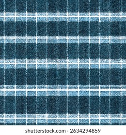 Blue and white plaid pattern, a background of denim fabric. grunge lines ikat pattern, striped seamless pattern, Vector illustration background for print the paper.