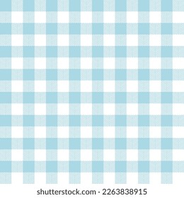 Blue and white plaid pattern. Seamless vector background for apparel, shirts, tablecloths