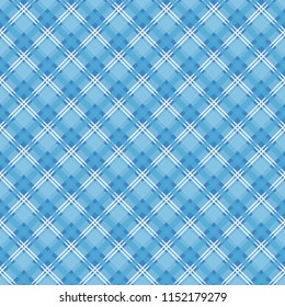 Blue and White Plaid Seamless Pattern - Plaid pattern in colors of Bavaria made for Oktoberfest