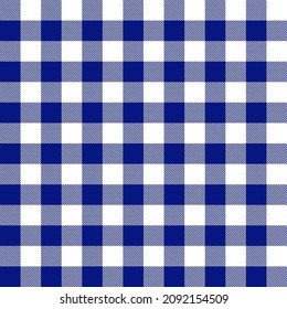 Blue white plaid seamless pattern. Traditional pattern vector illustration. Seamless fashion print.