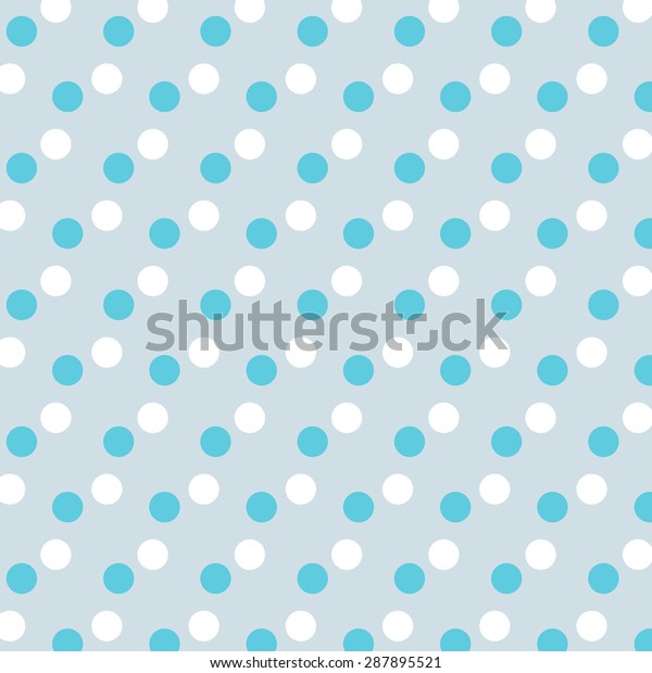 blue and white polka dot