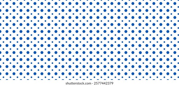 Blue and white polka dots pattern background