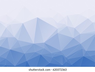 Blue and white polygonal illustration, which consist of triangles. Geometric background in Origami style with gradient EPS10