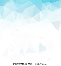 Blue White Polygonal Mosaic Background. geometric pattern, triangles background. Creative Business Design Templates. Vector illustration.